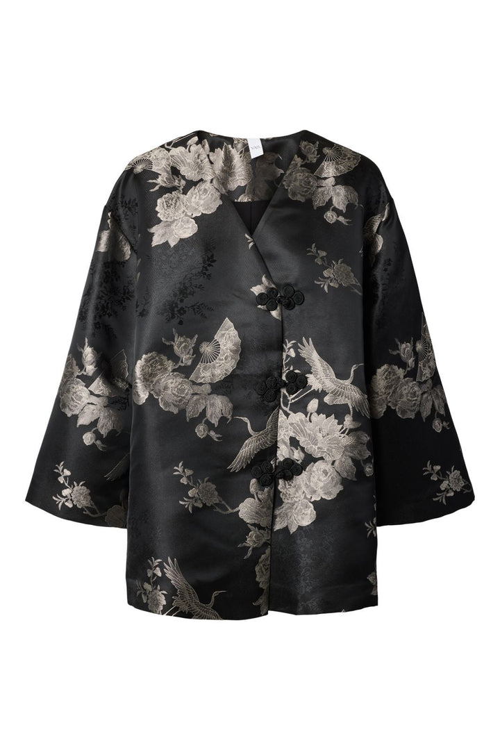 YAS - Yasjade 7/8 Kimono Jacket - 5227530 Black Jade Print