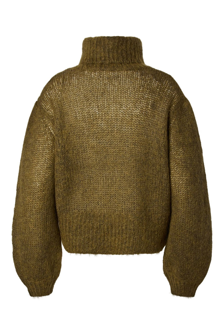YAS - Yaslambu Ls Mohair Blend Knit Pullover S - 5118631 Fir Green Melange