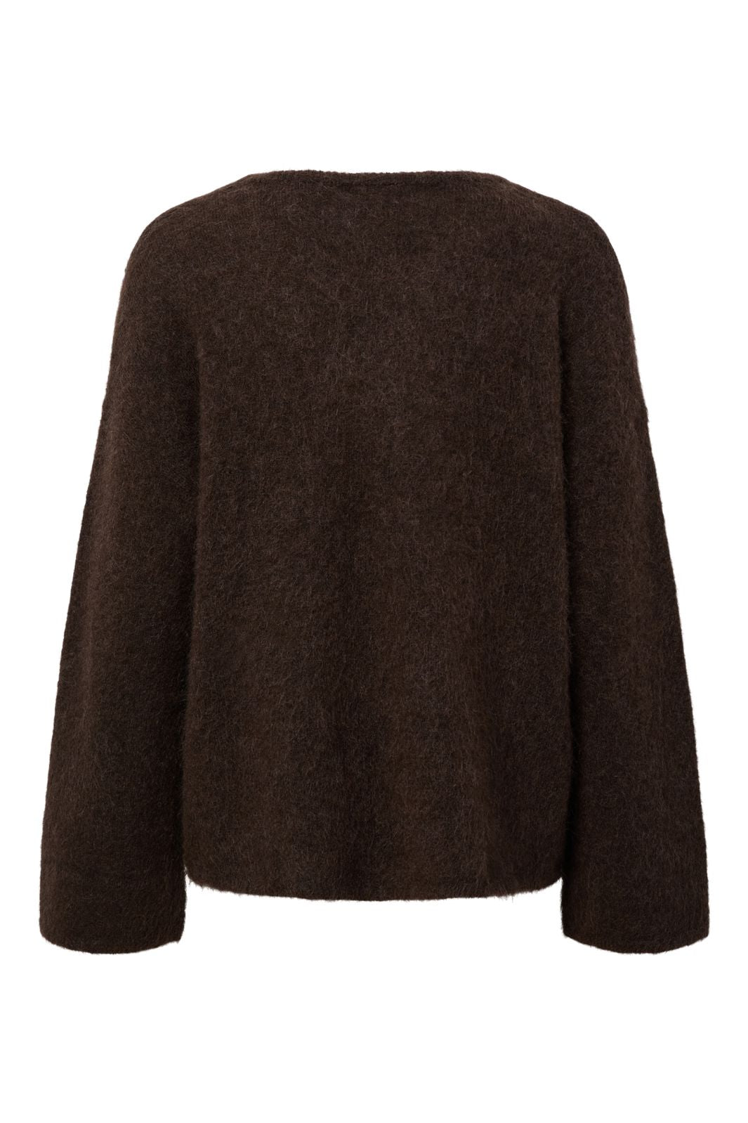 YAS - Yaslimo Ls Mohair Blend Knit Pullover - 4992102 Seal Brown